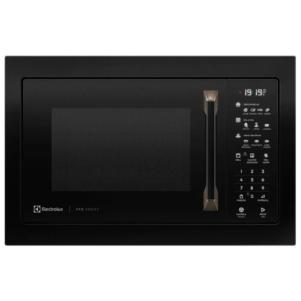 Micro-ondas de Embutir Electrolux MV43T Pro Series Glass 34L Grill Painel Touch Preto 110V