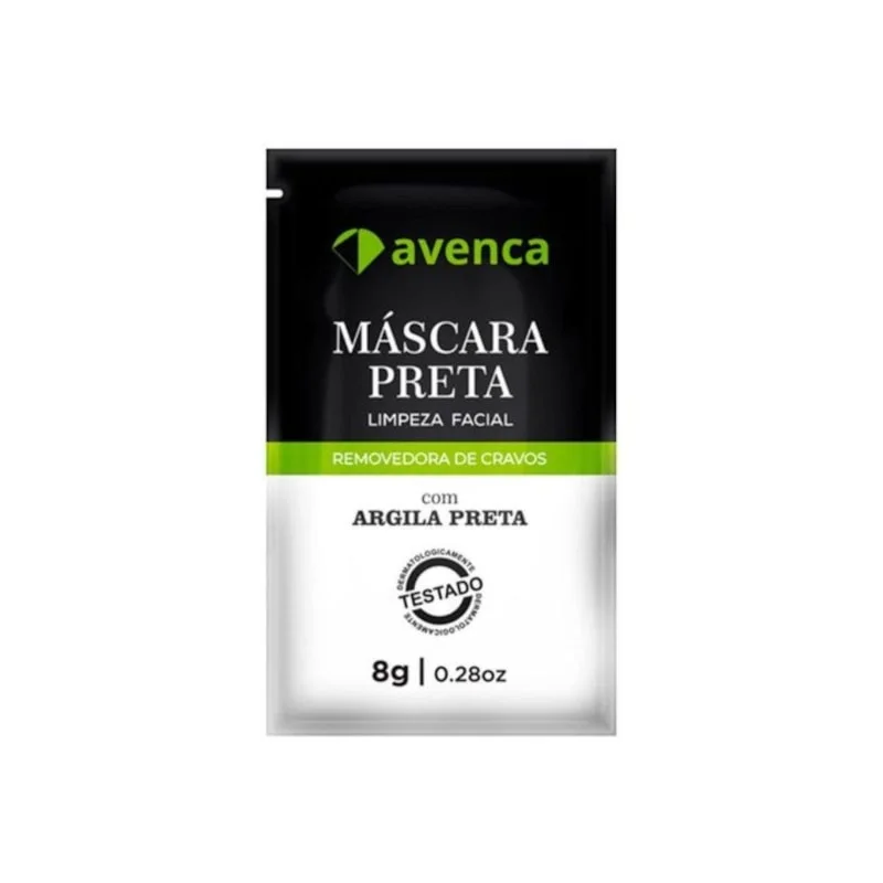 Máscara Facial Avenca Preta Remoção Cravos