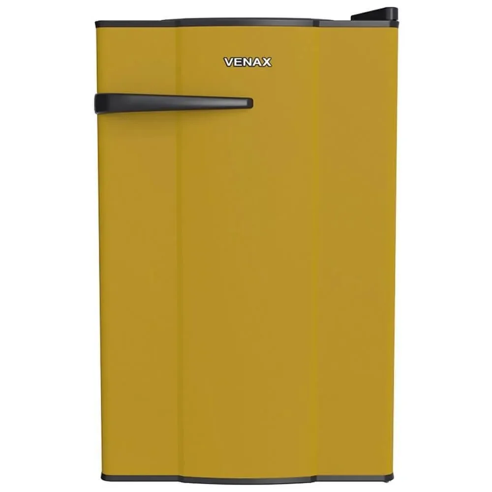 Frigobar Venax NGV 10 82L Vertical com Refrigerador e Congelador Amarelo 110V