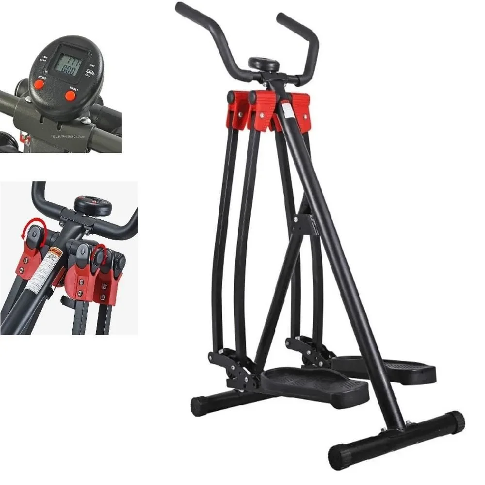 Simulador de Caminhada Elíptico Dobrável Air Walker Uso Doméstico 360 graus  com Resistência Magnética Manual Sistema