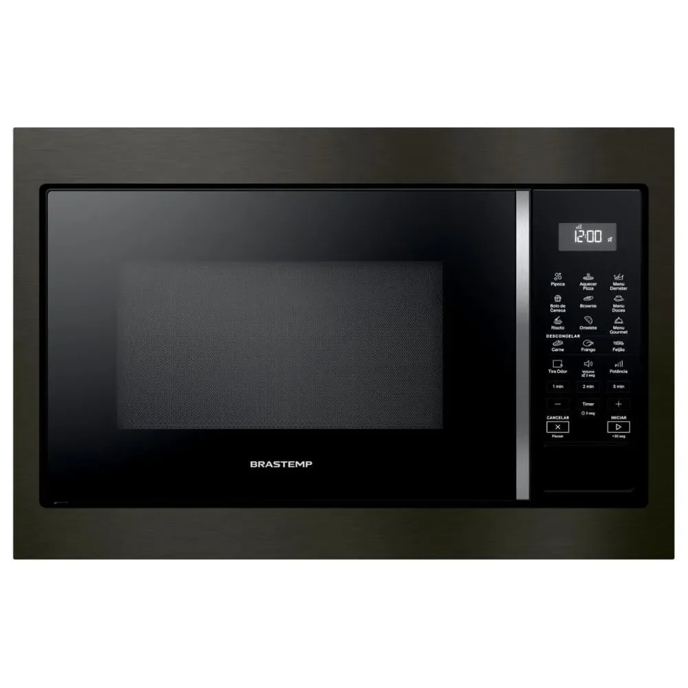 Micro-ondas de Embutir Brastemp BM146APBNA 32L Eclipse Preto com 18 Receitas Pré Programadas 220V