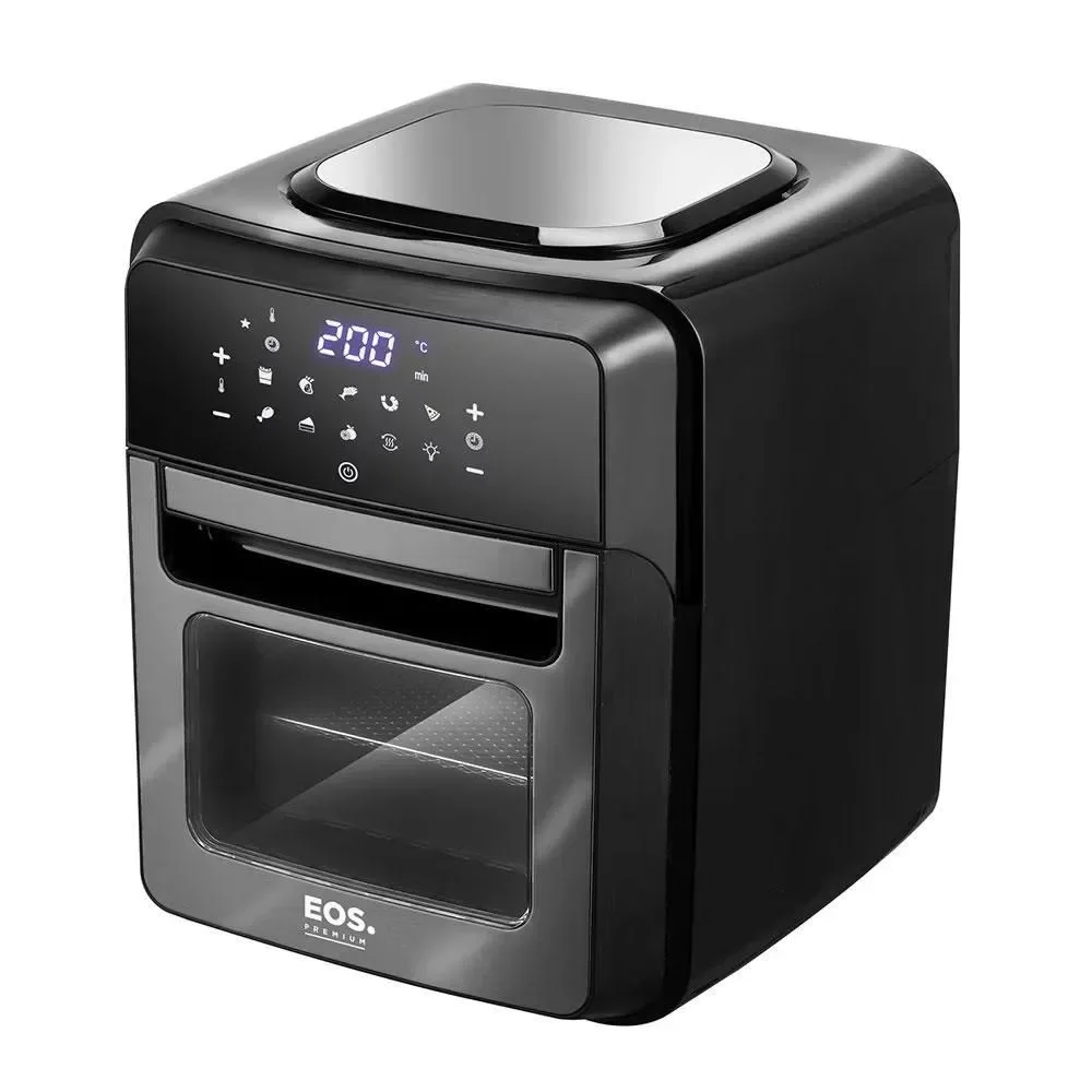 Fritadeira sem Óleo Air Fryer EOS EAF12T 12L 1800W Digital com Timer e Funções Assar e Desidratar Titânio 220V