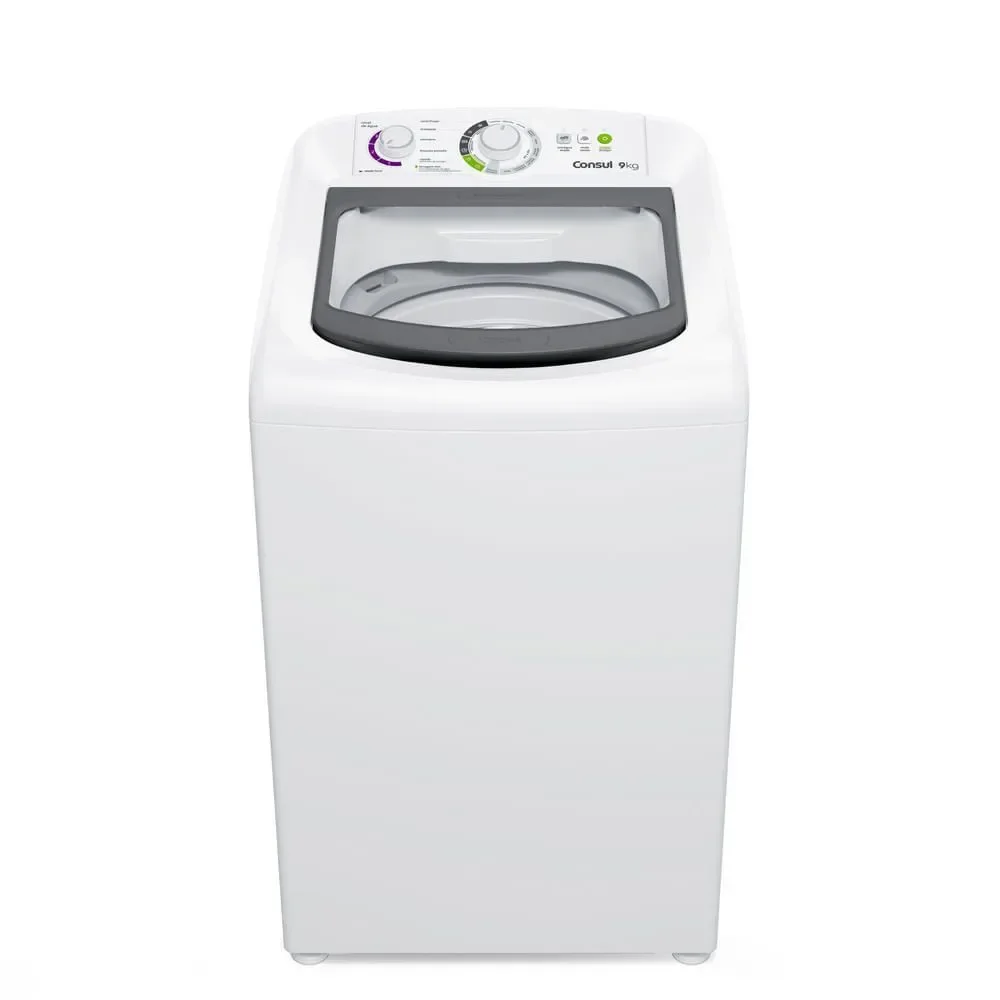 Máquina de Lavar Roupas Consul CWB09BB 9kg Automática Dosagem Econômica Painel Digital Branco