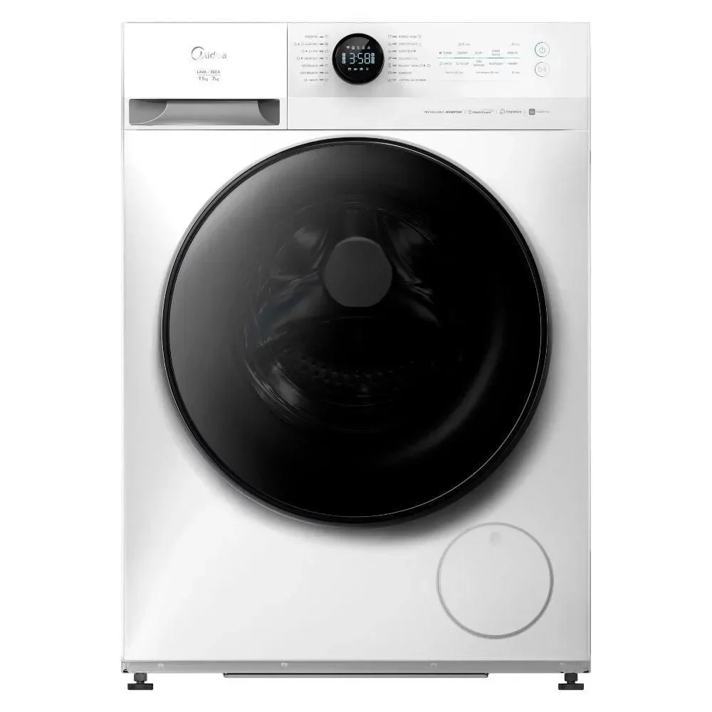 Lava e Seca Midea MF201 11kg Slim Healthguard Conectada Inverter Branco 110V