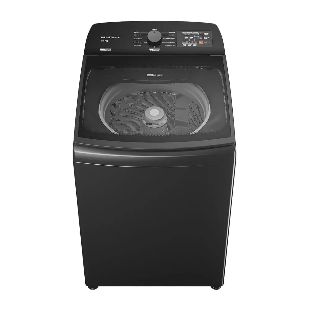 Máquina De Lavar Brastemp 16kg Cinza Platinum Com Ciclo Tira Manchas Advanced E Smart Sensor BWF16A9 110V