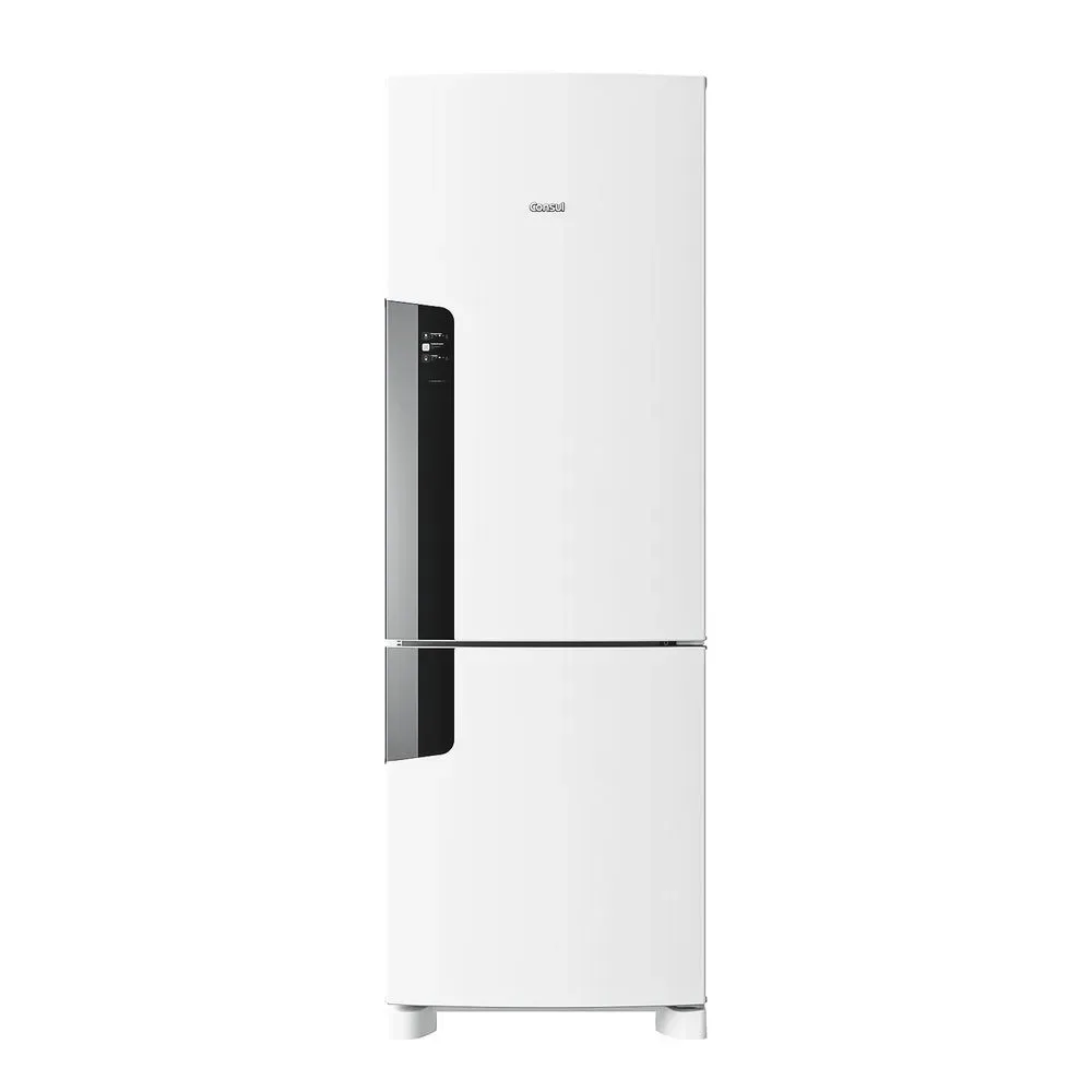 Geladeira Consul Duplex Frost Free Inverter 399L com Freezer Inferior Painel Digital CRE45MB Branco