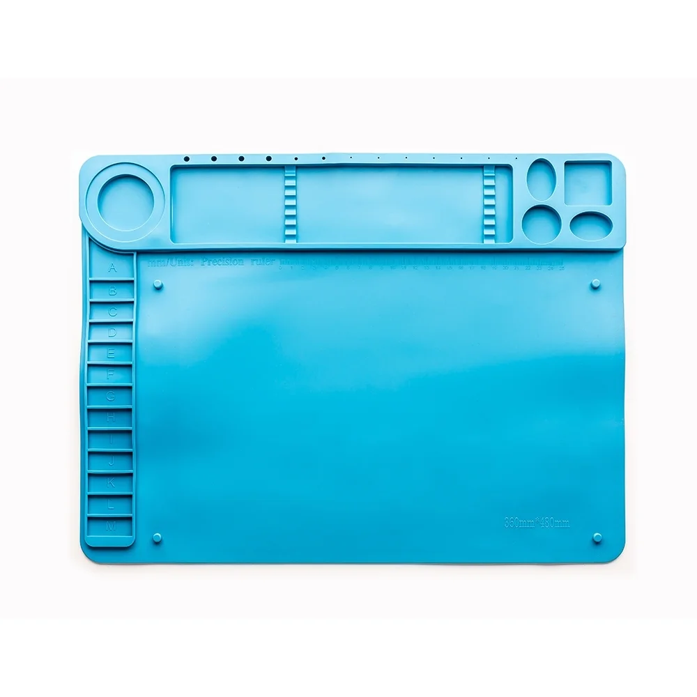 Manta Magnética Antiestática Silicone Porta Objetos 480X360MM - Azul