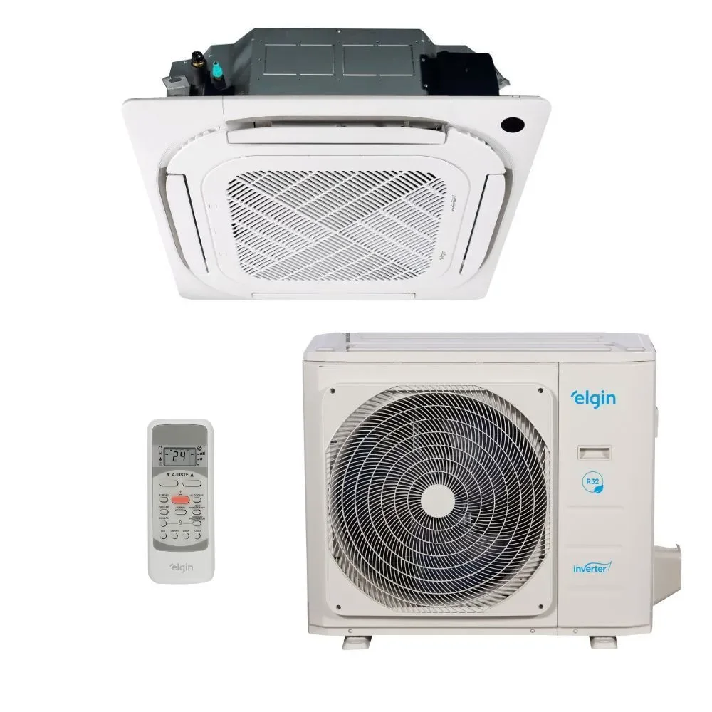 Ar Condicionado Split Cassete 4 Vias Elgin Eco 48000 BTUs Frio Inverter 220V R32 (KVFE48C2CB)