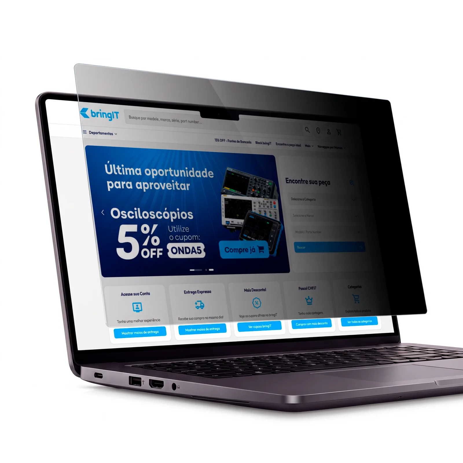 Filtro Privacidade bringIT para Notebook 14"