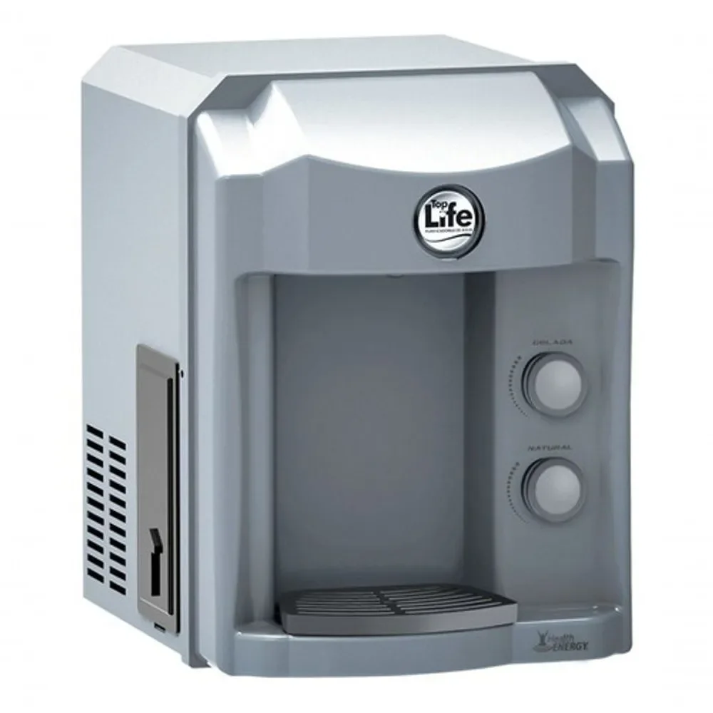 Purificador de Água de Bancada Top Life Health Energy 8 Etapas Natural e Gelada Prata 220V