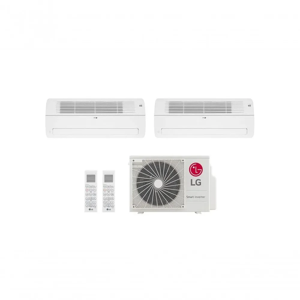 Ar Condicionado Multi Split Cassete 1 Via LG Inverter 27000 BTUS 2x Evap 1 Via 12000 Quente e Frio 220V AMNW12GTUC0