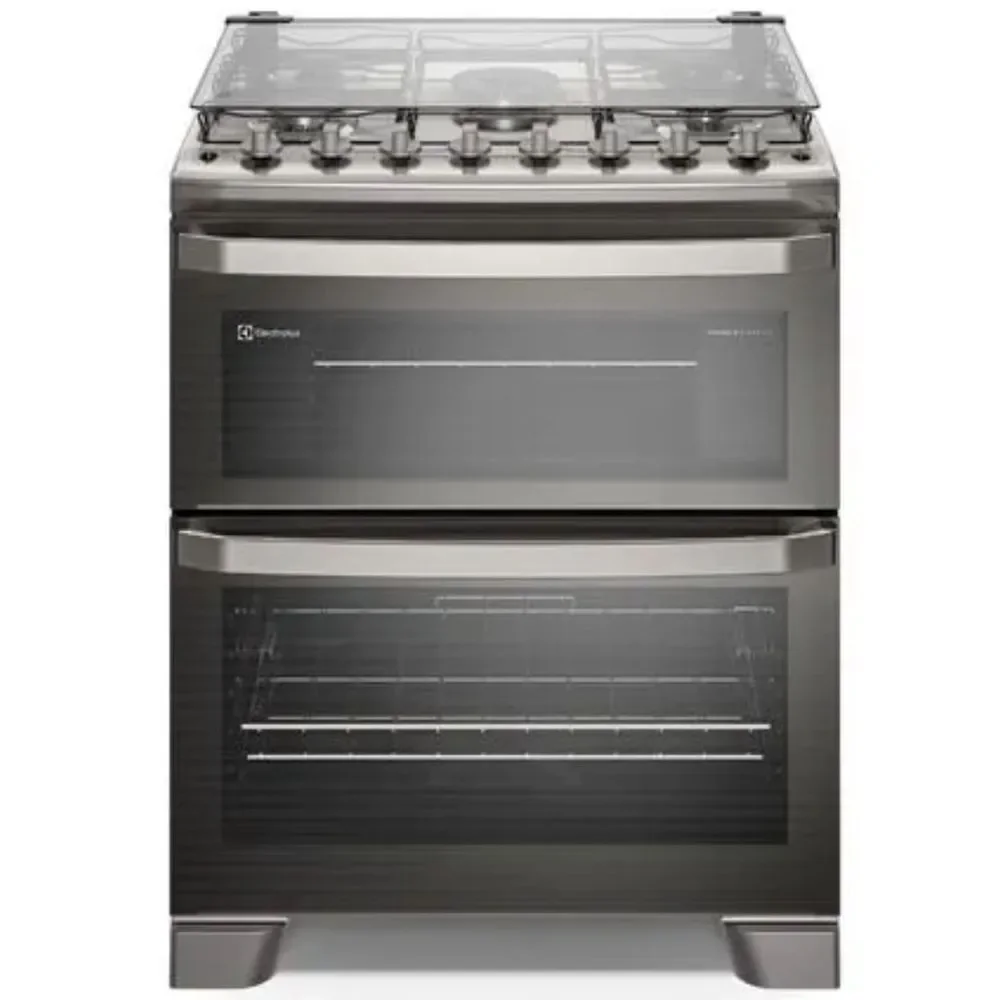 Fogão de Piso 5 Bocas Gás GLP Electrolux FE5DC Mesa Inox Acendimento Automático Cinza 110V