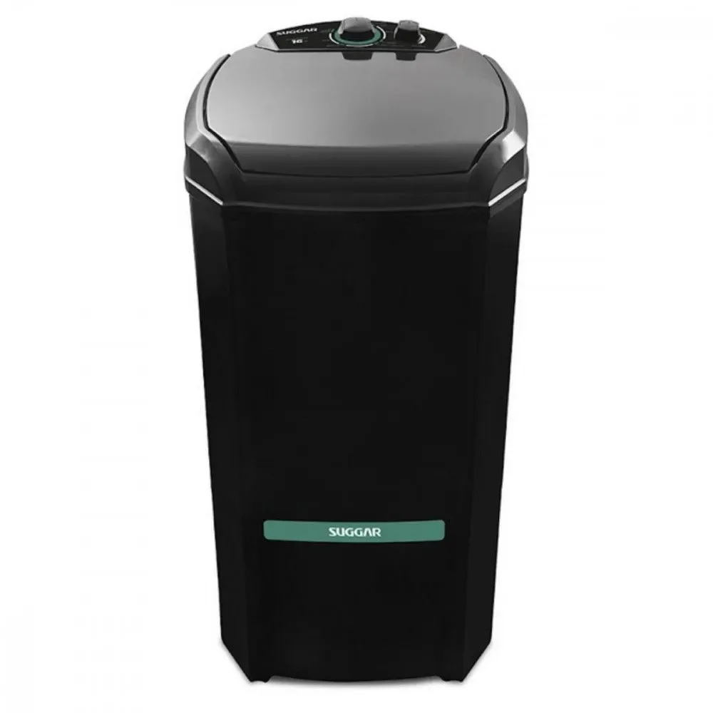 Lavadora de Roupas Suggar Lavamatic LC16 PB 16kg Tanquinho com Lava Edredom e Reaproveitamento Preto 220V