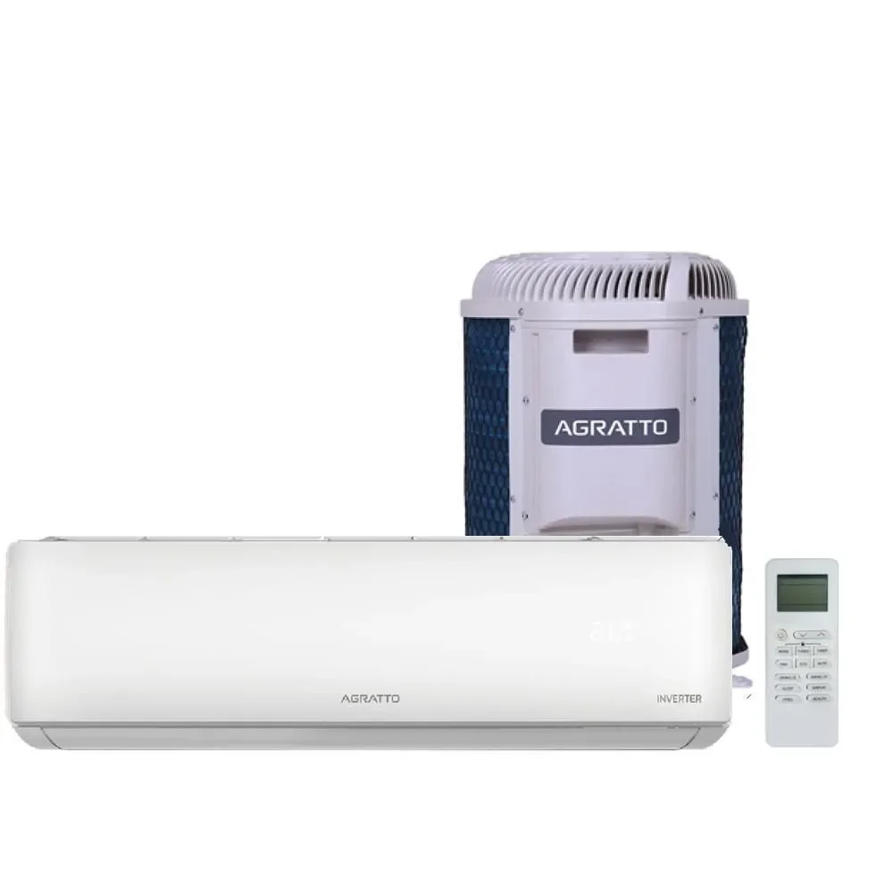Ar Condicionado Split Agratto Hi Wall Zen Top Inverter 9.000 Btu/h Quente E Frio Monofásico Branco ZICST9QF-02 220V