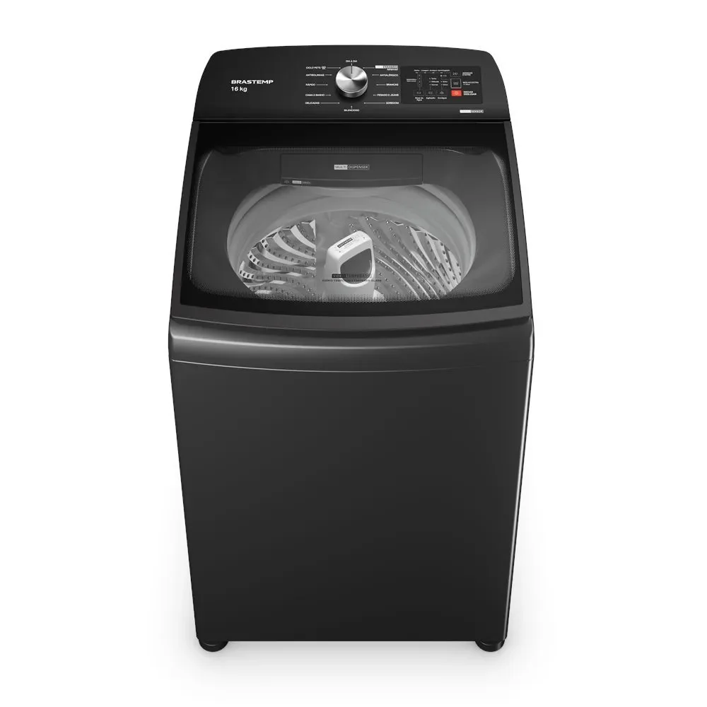 Lavadora de Roupas Brastemp BWY16A9 16kg Automática com Tecnologia Flex Wash e Tira Manchas Cinza Platinum