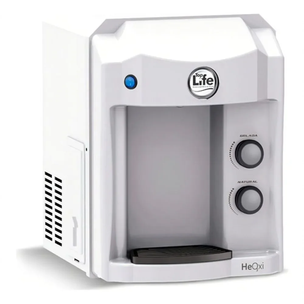 Purificador de Água de Bancada Top Life He Oxi Alcalina com Ozônio Gelada Branco 220V