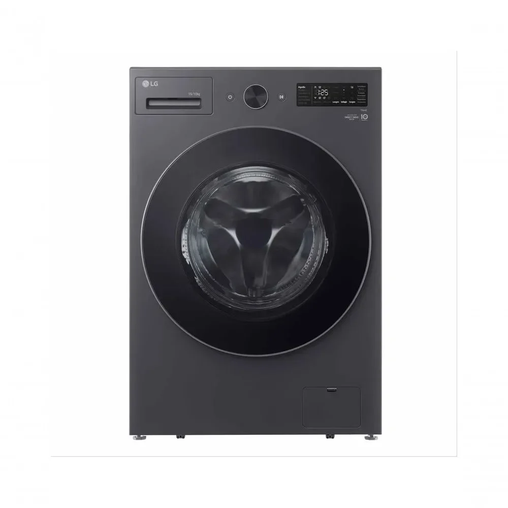 Lava e Seca LG WD16GNTS6BA 16kg Smart Inteligência Artificial AIDD Black Inox 220V
