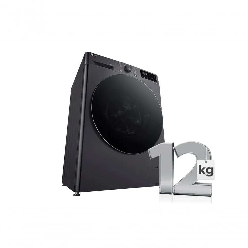 Lava e Seca Front Load LG CV3012MC5A 12kg Lava 7kg Seca Steam+ Aidd Titânio