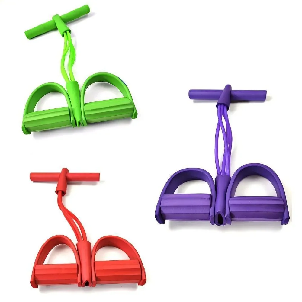 Aparelho de Exercício e Fitness Tube Fit Treino de Múltiplos Grupos Musculares com Apoio para Pés e Elástico Resistente