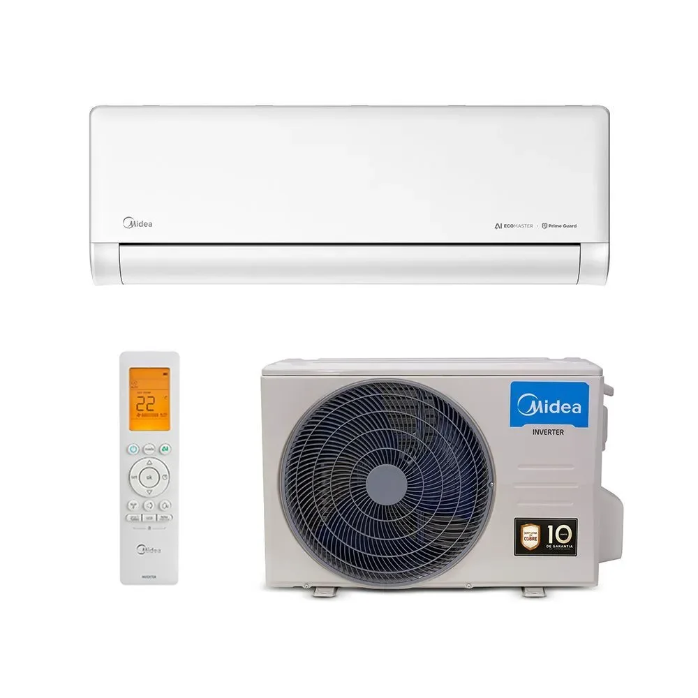 Ar Condicionado Split Hi Wall Inverter Midea Ai Ecomaster 9000 BTUS Quente Frio 220V Branco R32 38EZVQA09M5