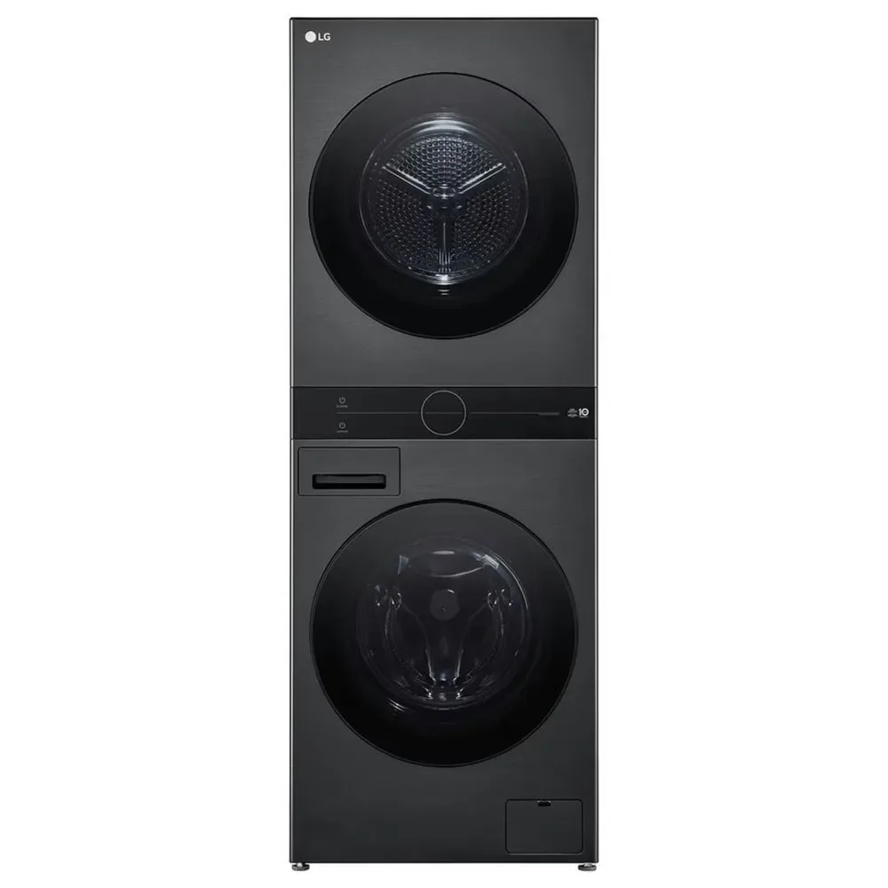Lava e Seca LG Torre WashTower 14kg Preta Inox 220V WK14BS6A