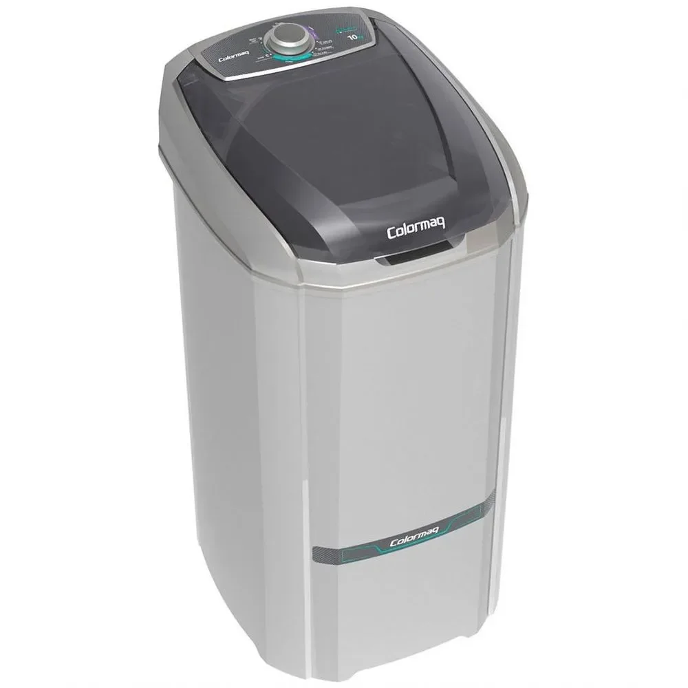 Tanquinho Colormaq LCS10 Lavadora de Roupa Semiautomática 10kg Prata Abertura Superior 220V