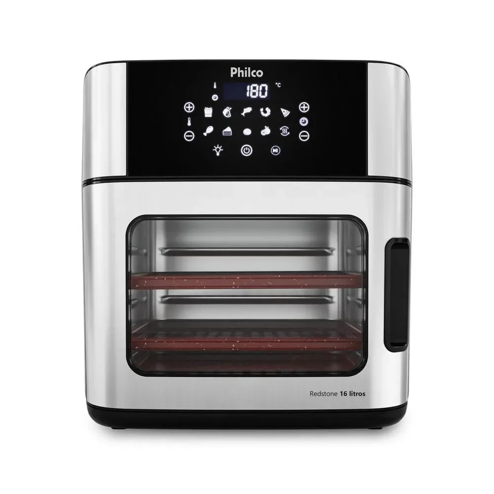 Air Fryer Philco PAF16A 16L 4 em 1 com Painel Digital Timer Até 90 Minutos Preto 2000W