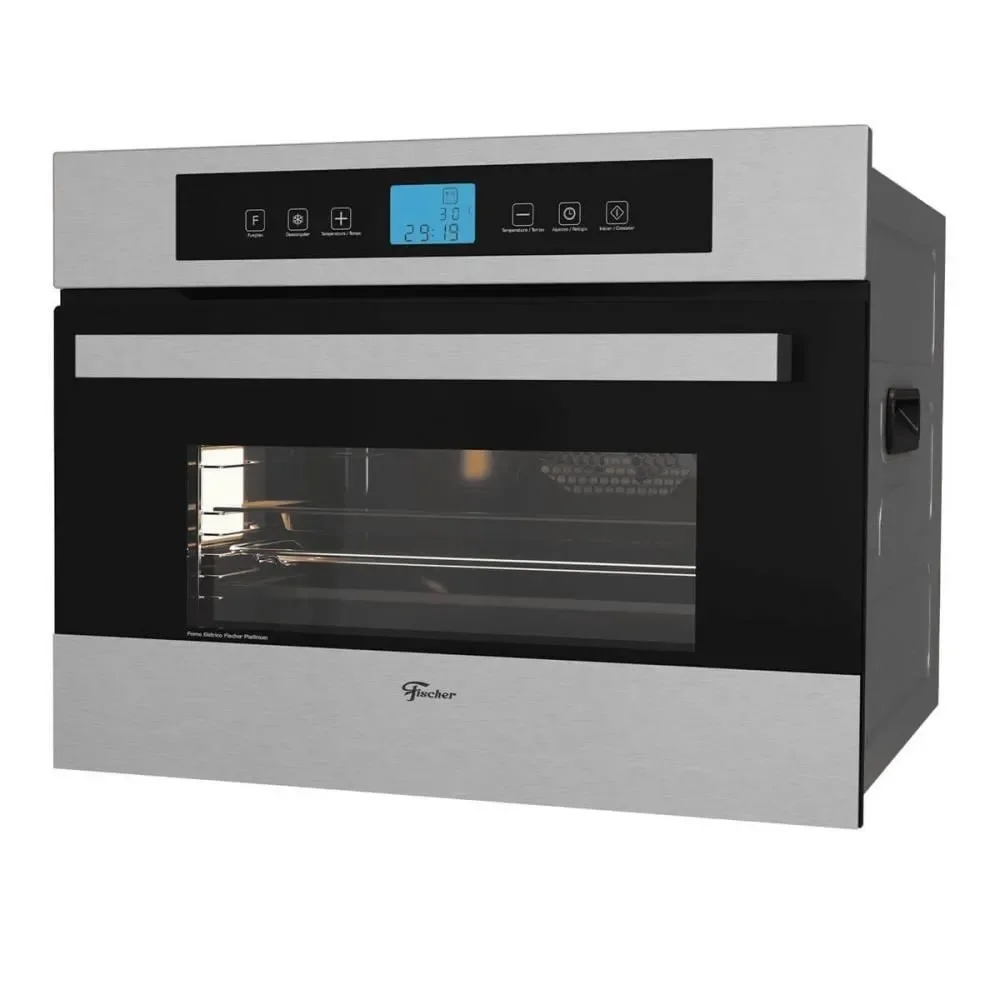 Forno Elétrico de Embutir Fischer Platinium com Air Fryer e Grill 43L Painel Digital 220V