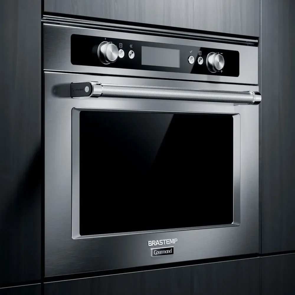 Micro-ondas de Embutir Brastemp Gourmand 40 Litros Inox com Sistema 3D e Sensor Cooking BMO45AR 220V
