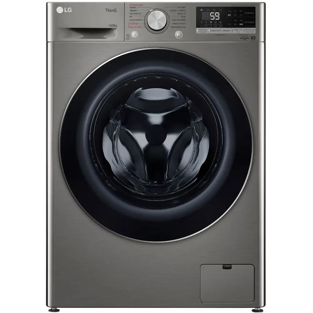 Lavadora E Secadora Lg Vc4 Ia 14kg Inox Look 220v CV5014PC4A