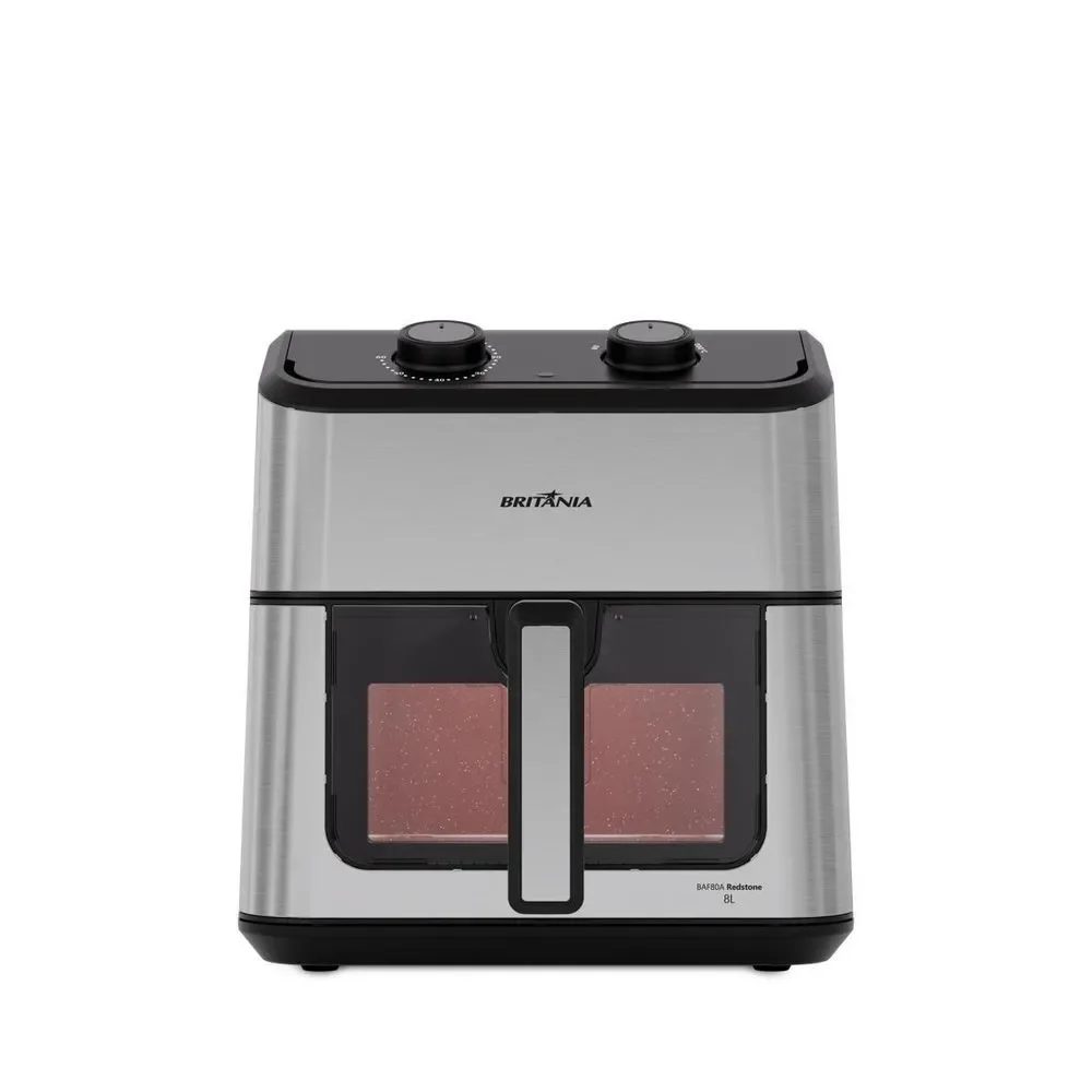 Air Fryer Britânia 8L Redstone Visor Glass BAF80A 110V