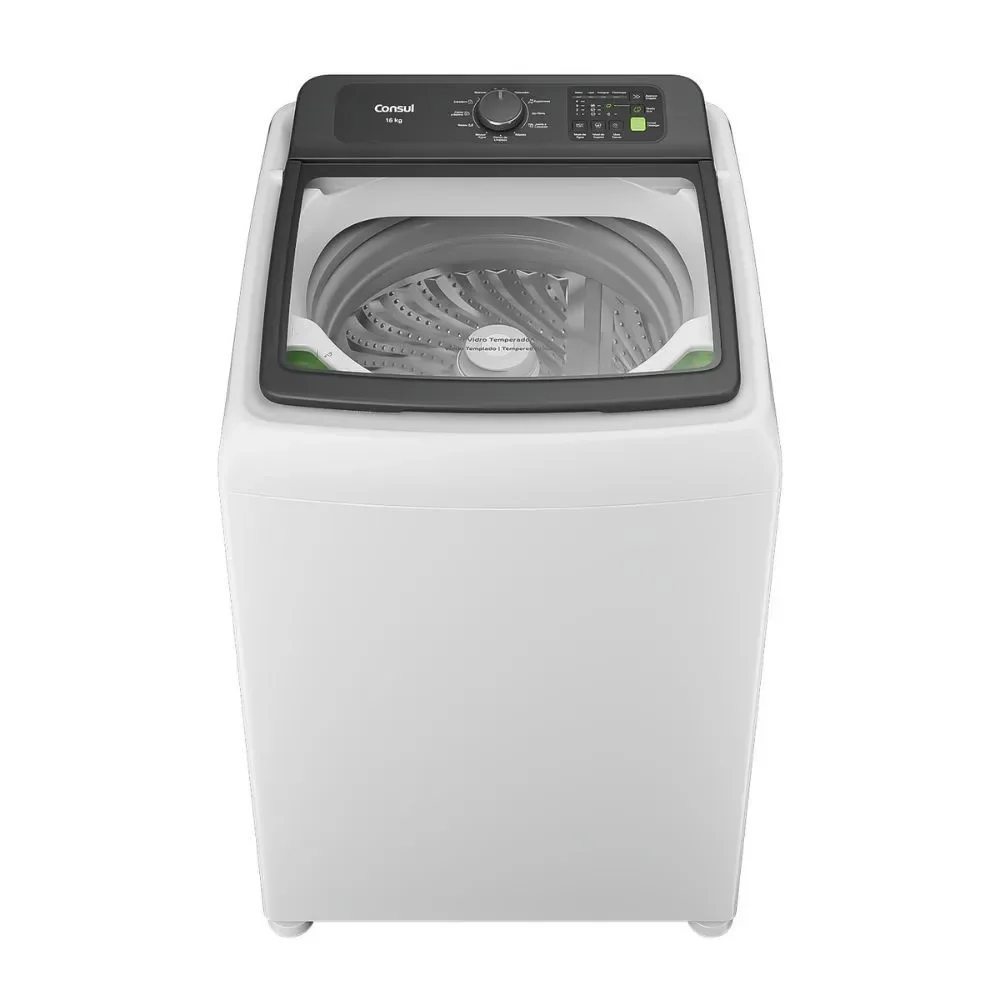 Lavadora Consul CWN16 16kg Automática Ciclo Rápido Lava Edredom e Tênis Branco 110V