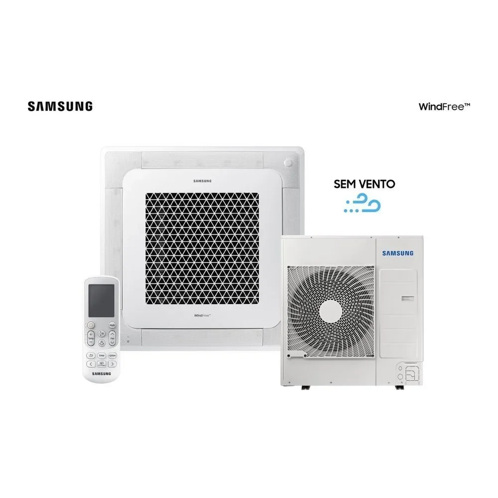 Ar Condicionado Cassete Samsung Windfree 4 Vias Inverter 36000 BTUS Quente e Frio 220V AC036HE4DKG