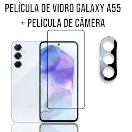 Película De Câmera + Película 3D Vidro Galaxy A55 5G