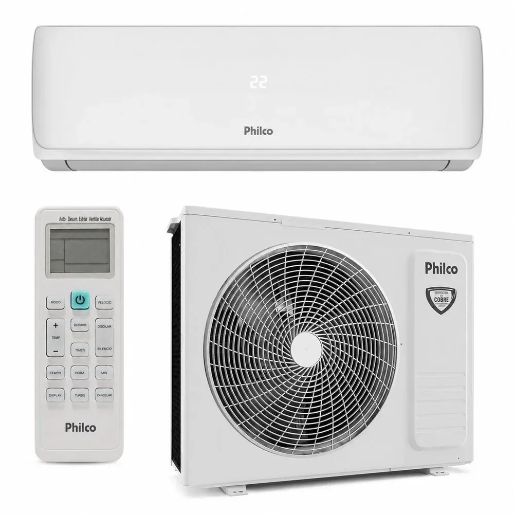 Ar Condicionado Split Philco Convencional 24000 BTUS Frio 220V PAC24FI Branco R32 Serpentina Cobre