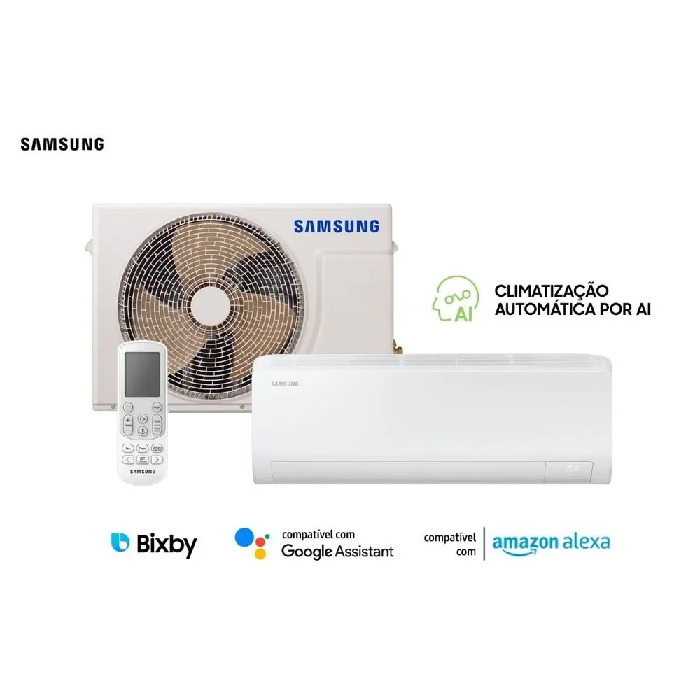 Ar Condicionado Split Samsung Digital Inverter R32 12000 BTUS Frio 220V AR12DYFZAWKNAZ