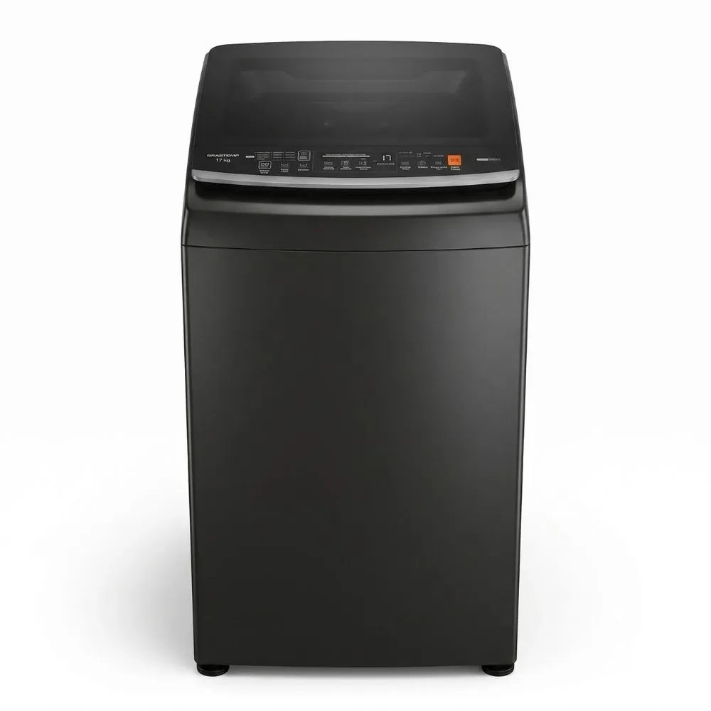 Máquina de Lavar Brastemp BW17LTA 17kg Automática com Smart Sensor e Painel Digital Cinza Platinum 110V