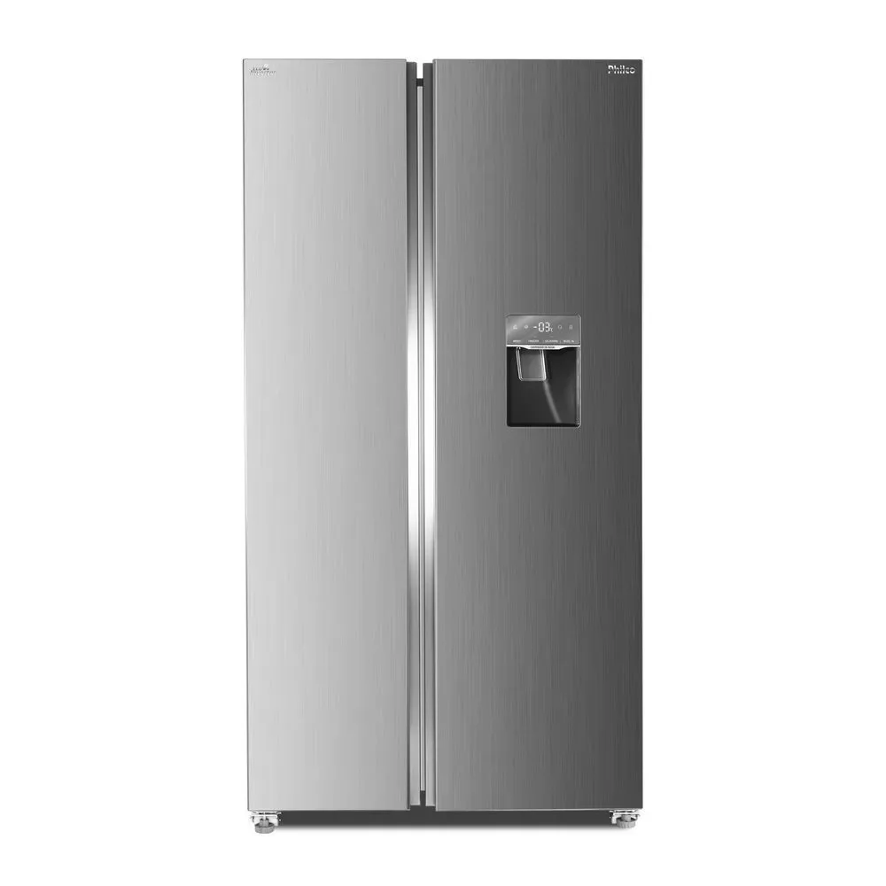 Geladeira Philco Side By Side Frost Free Inverter 434L com Dispenser de Água e Painel Digital PRF535ID Inox 110V