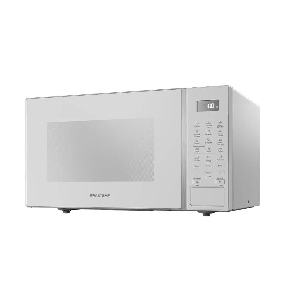 Forno Micro-ondas de Bancada Brastemp BMS46AB 32L Branco com Painel Digital e 18 Receitas 220V