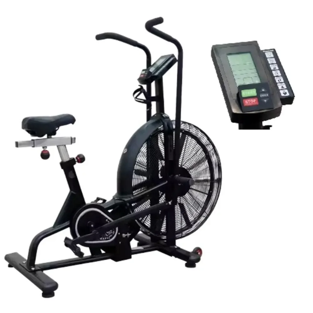 Air Bike Ergométrica Yeet Profissional Spinning Crossfit Display Lcd Resistência Ar 150kg Uso Residencial Comercial