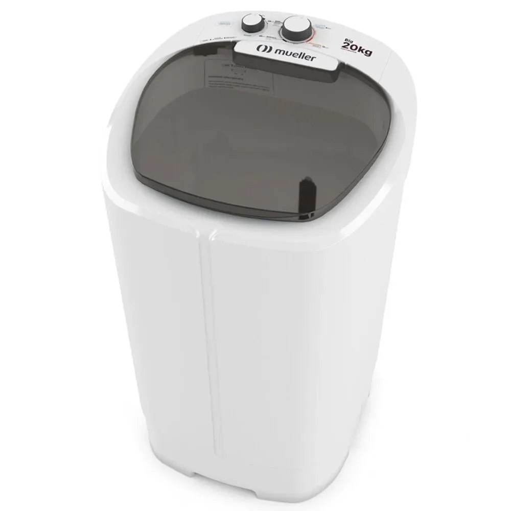 Lavadora de Roupas Semiautomática Mueller Big 20,1kg com Reaproveitamento de Água Branco 220V