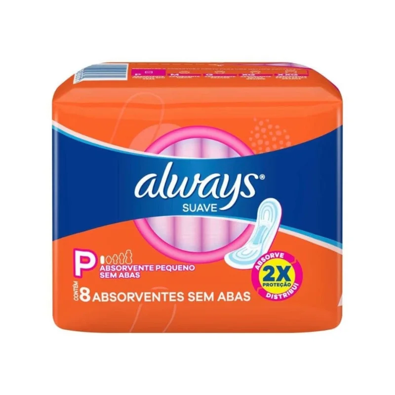 Absorvente Externo Sem Abas Super Proteção Suave Intenso Anatômico 8Un