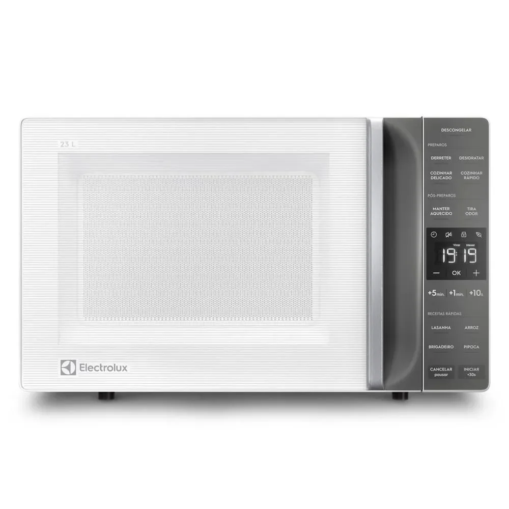 Micro-ondas Bancada Electrolux ME23B 23L com Descongelamento Assistido e Função Fermentar Branco e Cinza 110V