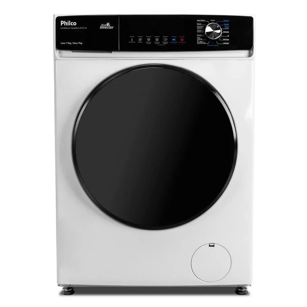 Lava e Seca Philco PLS11A Eco Invertplus 11kg 7kg 16 Programas Motor Inverter Branco