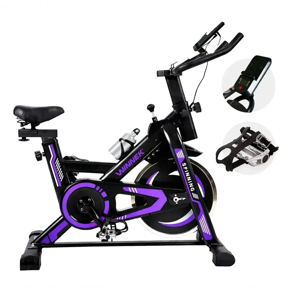 Bicicleta Spinning Winnek Fitness Spin Force com Roda de Inércia 13KG e Suporte para 150KG Uso Doméstico Wnnk001708