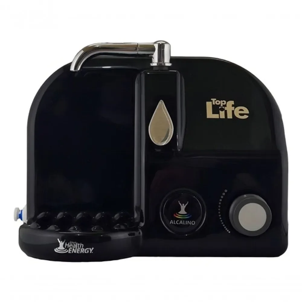 Purificador de Água de Parede Ou Pia Top Life Blue He Alcalina Ionizada Preto 110V