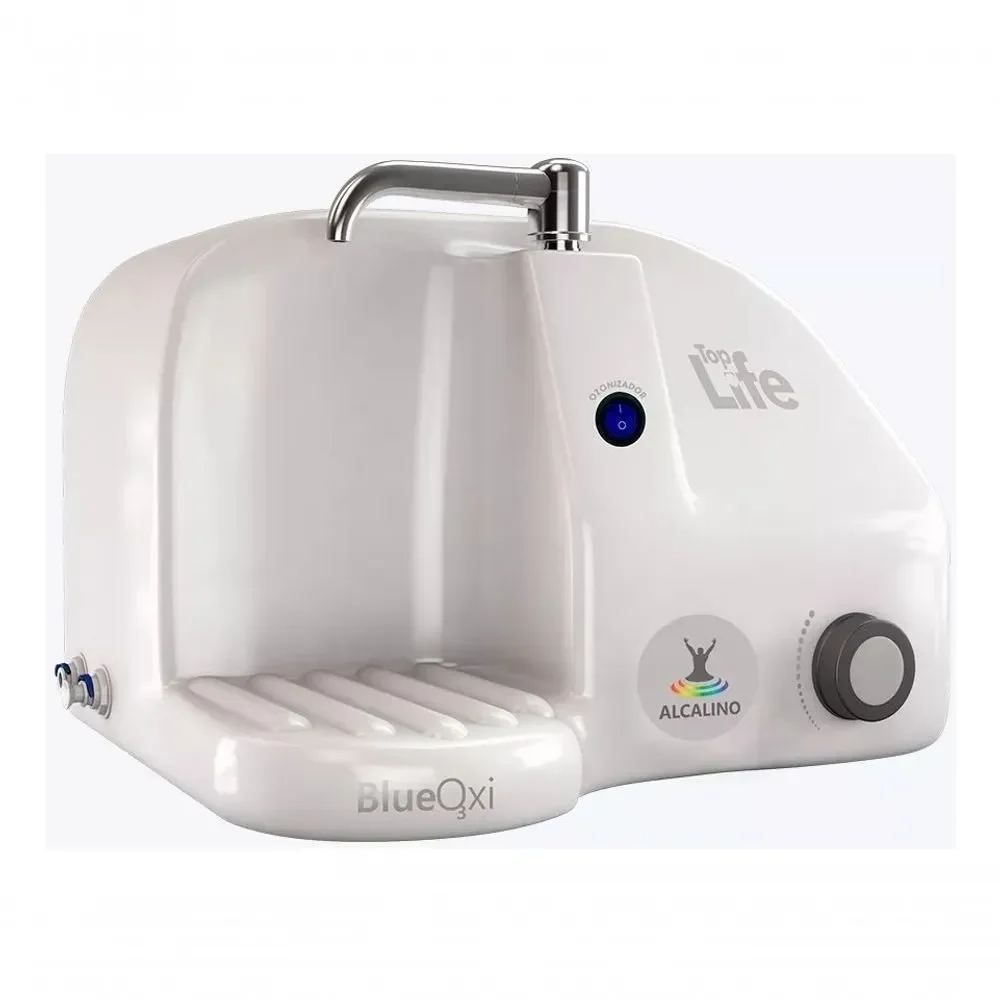 Purificador de Água de Bancada Top Life Blueoxi 2 em 1 Filtragem 8 Etapas Natural Branco 110V