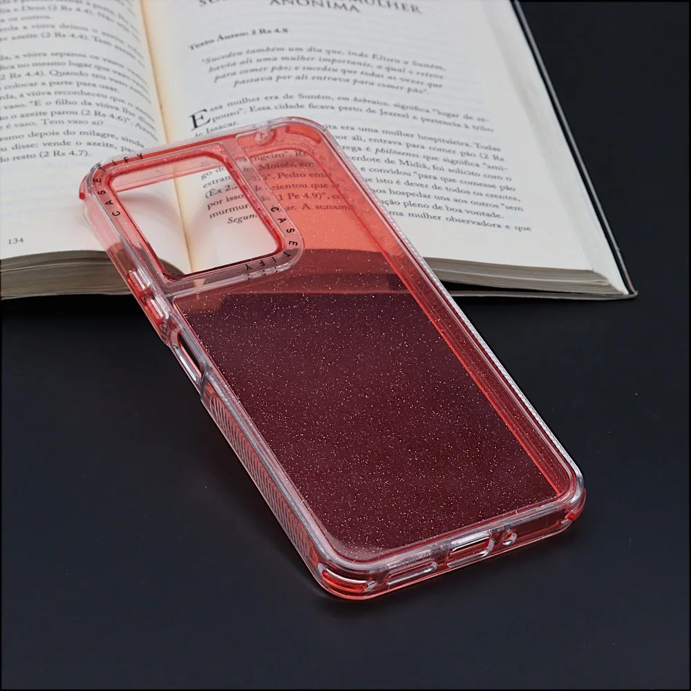 Capa Anti-iimpacto Colorida C/brilho Para Redmi 13C