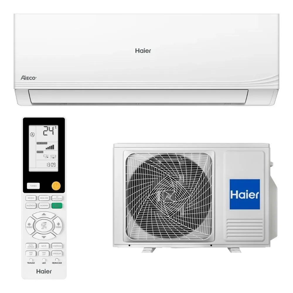Ar Condicionado Split Hi Wall Haier Inverter Frio 12000 BTUS Active Cool Wi-fi 220V HSQB-12RC1MAP