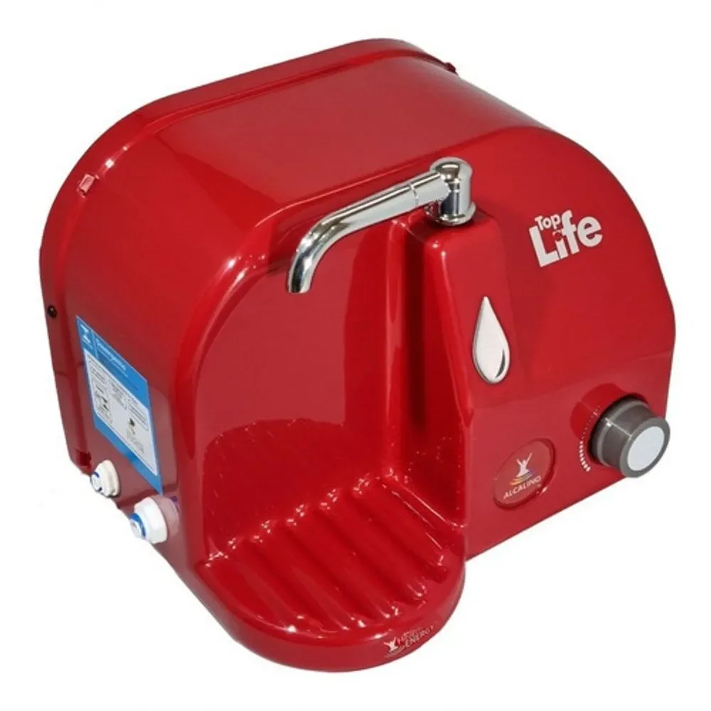 Filtro de Água de Bancada Top Life Blue Heoxi Alcalina e Ozonizada Vermelho